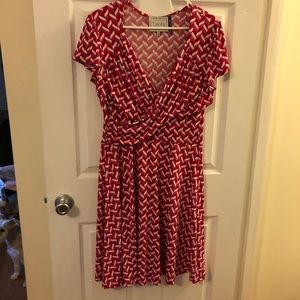 V Neck Vintage Style Faux Wrap Dress ❤️